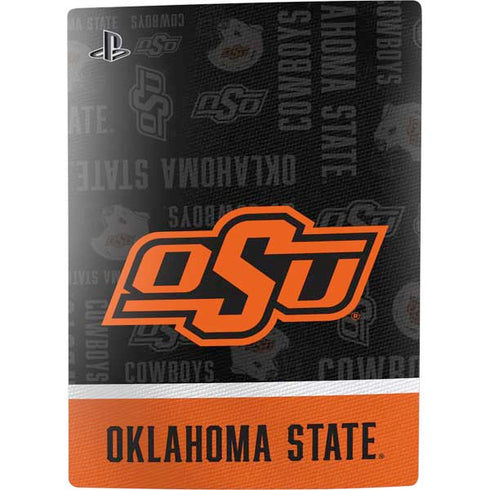 Oklahoma State University Split Jersey PS5 Digital Edition Console Skin